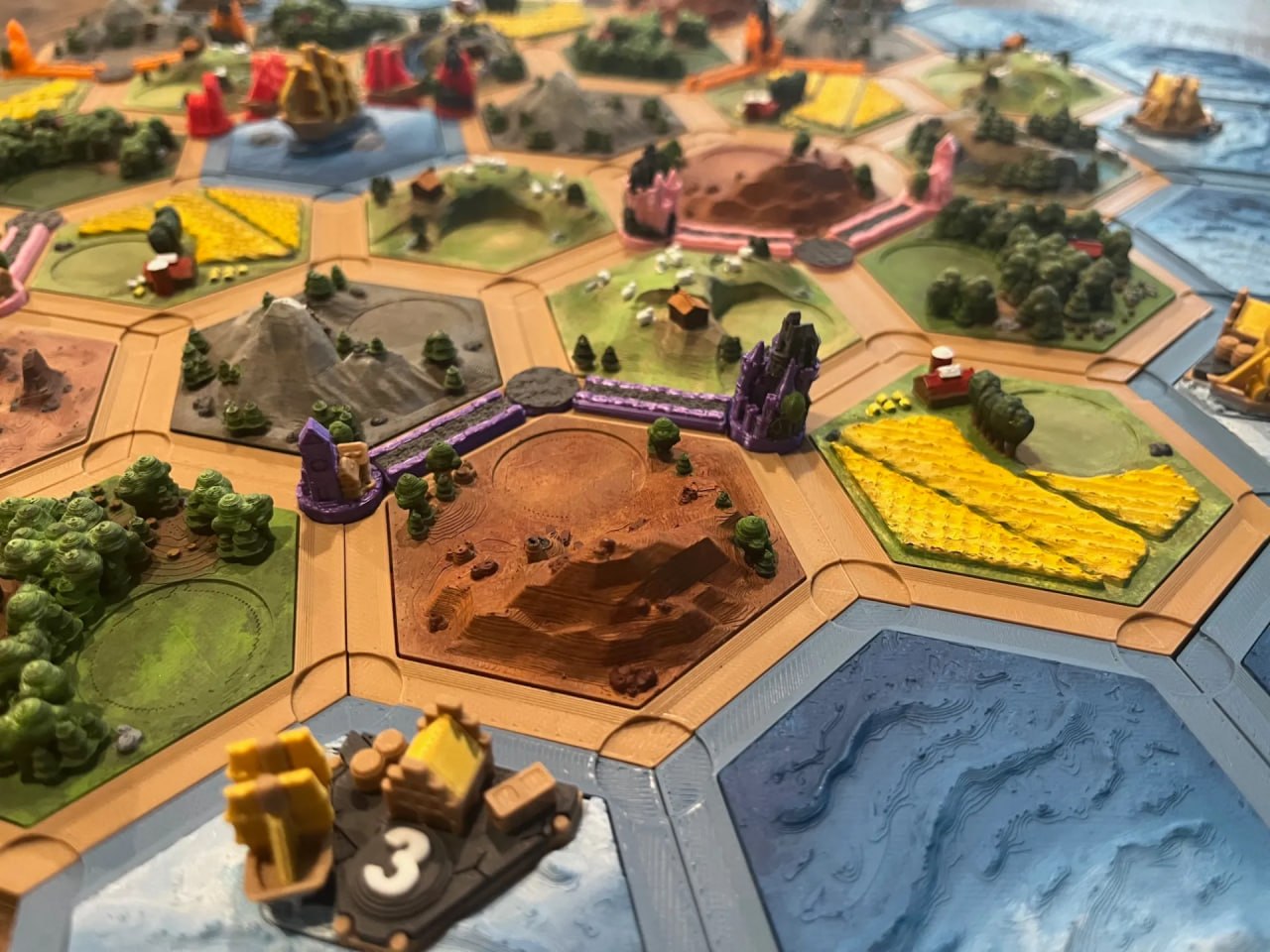 Catan 3D terrain board - detail 3
